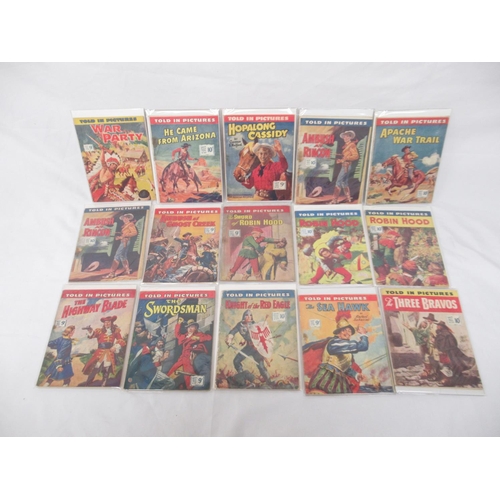 590 - Mixed collection of comics to inc. Told In Pictures, Commando, Thriller Picture Library, Battle, Wes... 