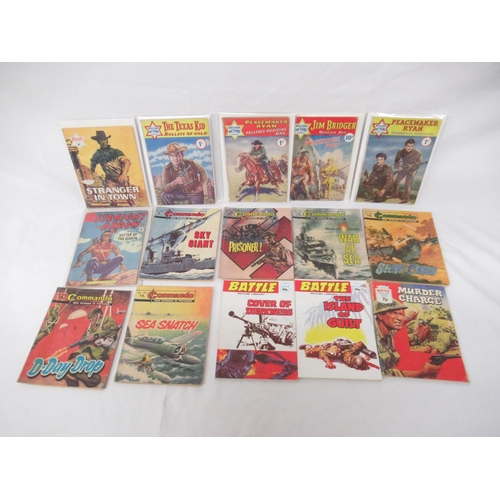 590 - Mixed collection of comics to inc. Told In Pictures, Commando, Thriller Picture Library, Battle, Wes... 