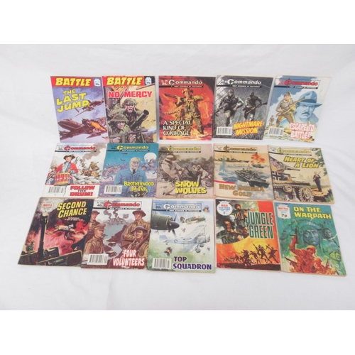 590 - Mixed collection of comics to inc. Told In Pictures, Commando, Thriller Picture Library, Battle, Wes... 