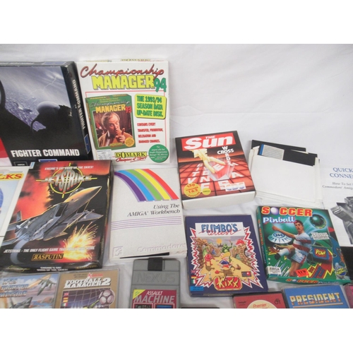 603 - Mixed collection of Amiga games & Commodore cassettes to inc. Dune II, Sid Meiers Railroad Tycoon, T... 