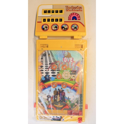 526 - Beatles Yellow Submarine table top pin electronic pinball game, appears unused/main game section sti... 