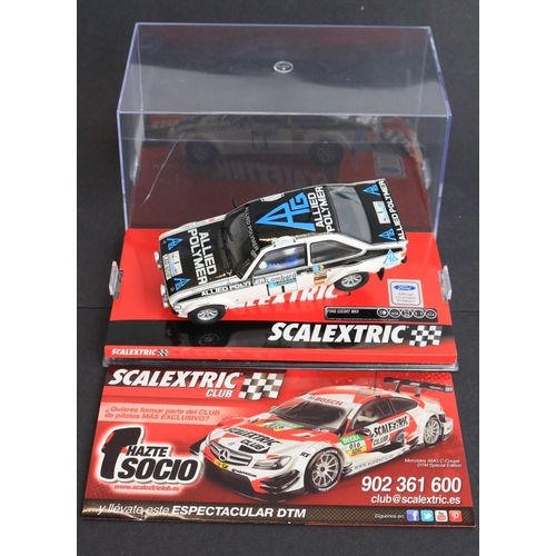 63 - Four 1/32 scale slot car models to include boxed Scalextric Club Ford Escort MKII 'Makinen-Liddon' N... 