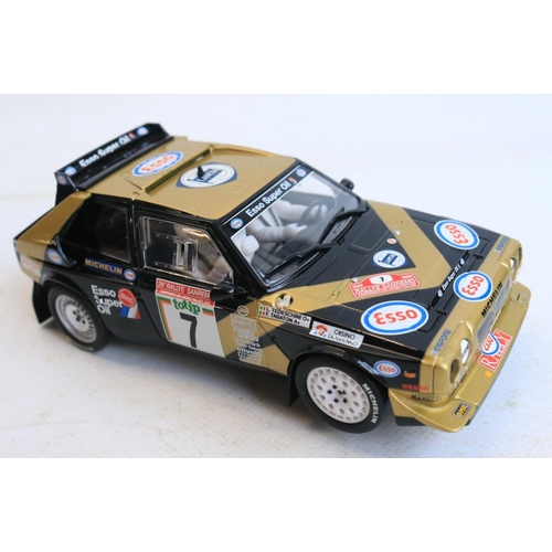 63 - Four 1/32 scale slot car models to include boxed Scalextric Club Ford Escort MKII 'Makinen-Liddon' N... 