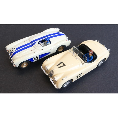 64 - Five 1/32 scale slot car models to include boxed Scalextric C3631 MGB No.21 MGCC BCV8 Championship, ... 