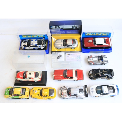 65 - Collection of 1/32 scale slot car models to include 4 boxed Scalextric examples including C3317 Dodg... 