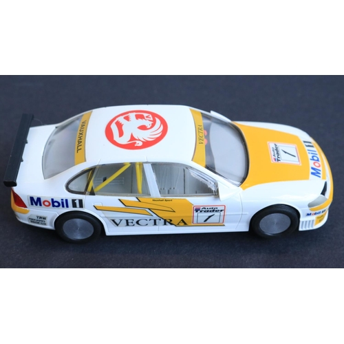 66 - Collection of previously run 1/32 scale slot car models from Scalextric and Polistil to include a bu... 