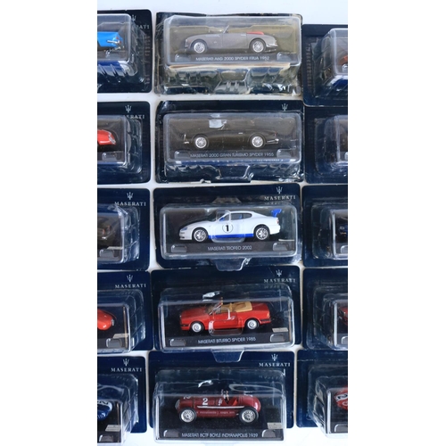 115 - Twenty six good quality 1/43 scale Maserati models to include 22 unopened/sealed, 2 opened but with ... 