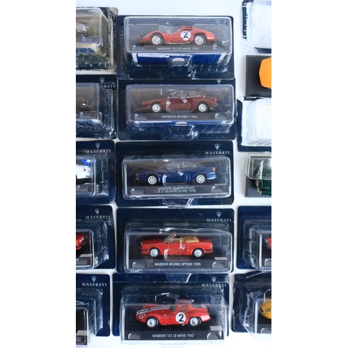 115 - Twenty six good quality 1/43 scale Maserati models to include 22 unopened/sealed, 2 opened but with ... 