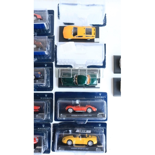 115 - Twenty six good quality 1/43 scale Maserati models to include 22 unopened/sealed, 2 opened but with ... 