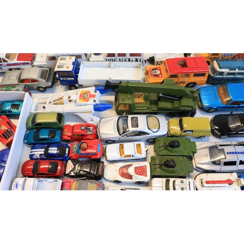 120 - Collection of unboxed mostly diecast model vehicles including vintage examples, various manufacturer... 