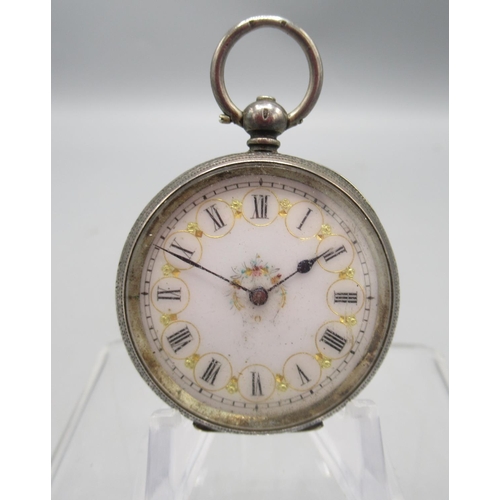 237 - Waltham retailed by Wm. Ellery, silver key wound pocket watch, white enamel Roman dial with subsidia... 