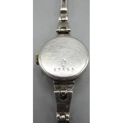 240 - Tissot PR 50 lady's stainless steel quartz wristwatch with date on original bracelet, signed white R... 