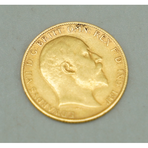 143 - WITHDRAWN - Edw.VII half sovereign, 1902, 4.00g

Shipping £20.00 plus vat (UK Only)