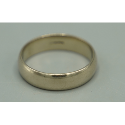 163 - 9ct white gold wedding band, stamped 375, size W1/2, 5.78g

Shipping £20.00 plus vat (UK Only)