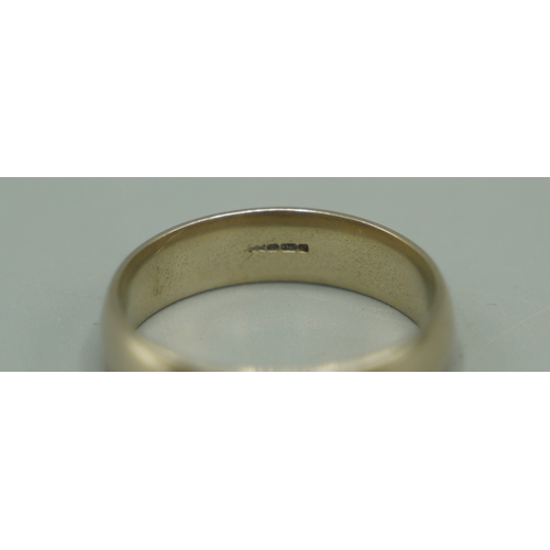 163 - 9ct white gold wedding band, stamped 375, size W1/2, 5.78g

Shipping £20.00 plus vat (UK Only)