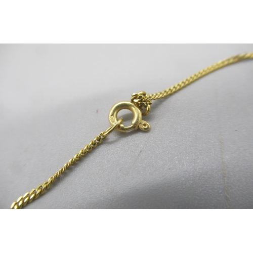 30 - 18ct yellow gold chain link necklace, stamped 750, 3.35g

Shipping £23.00 plus vat (UK Only)