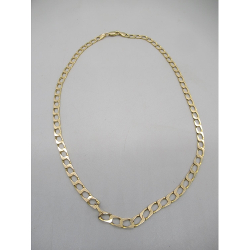 37 - 9ct yellow gold chain link necklace, stamped 375 and 9kt, 12.73g

Shipping £23.00 plus vat (UK Only)