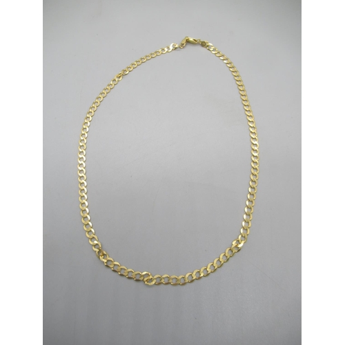 38 - 9ct yellow gold chain link necklace, stamped 375 and 9kt, 11.11g

Shipping £23.00 plus vat (UK Only)