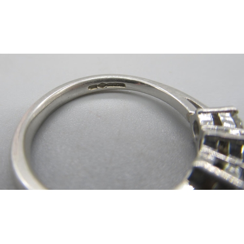 165 - Platinum three stone diamond ring, stamped 950, size S, 6.95g

Shipping £20.00 plus vat (UK Only)