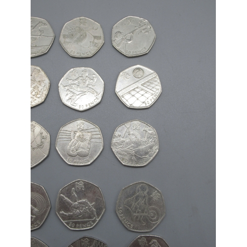 96 - Complete 29 set of 2011 Olympic 50ps

Shipping £23.00 plus vat (UK Only)