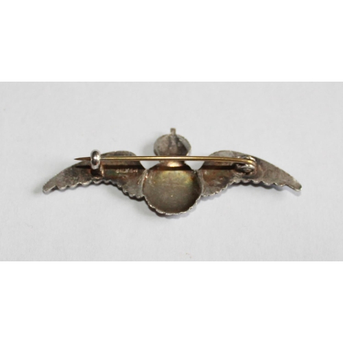 63 - WWII RAF Silver and enamel sweetheart brooch. In presentation box. RAF enamel sweetheart brooch. In ... 