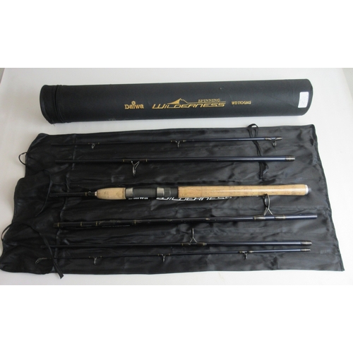 606 - Daiwa 'Wilderness' six section spinning rod, complete with original sleeve and carrying tube with mi... 