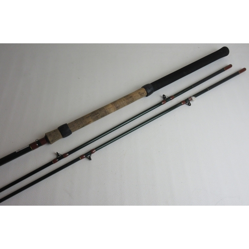 618 - Selection of five fishing rods including an Edgar Sealey two-section sea rod with rubber grips, A/F ... 