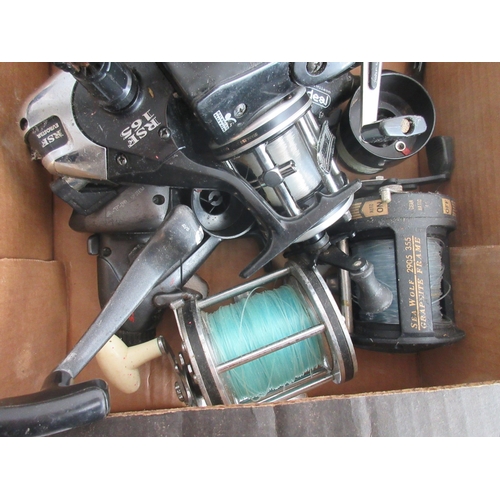 623 - Assortment of sea fishing reels, including Daiwa Graphite, Eurostar RSF etc. (7)

SHIPPING £38.00 PL... 