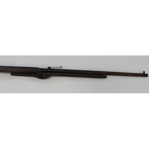 633 - Early C20th under lever .22 air rifle.  Serial number S1089. Overall 115cm. Missing nut cover on but... 