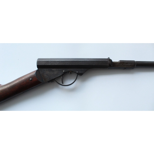 637 - Quackenbush two tone model No1 air rifle, serial number 1859, Patent June 6th 1876. A rare example o... 