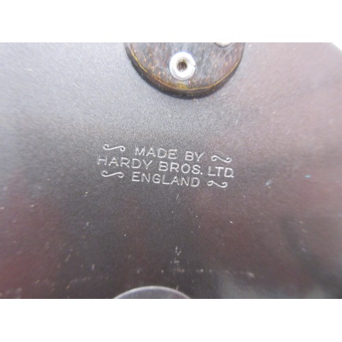 621 - Hardy Bros 'The Conquest' fly reel in leather pouch; Allcocks of Redditch 'Match Arial' fly reel in ... 