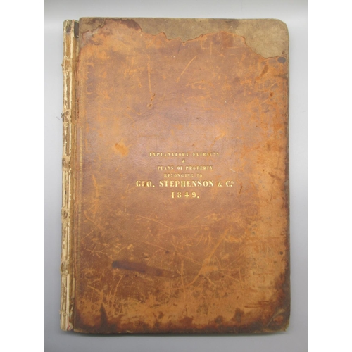 398 - George Stephenson & Co. - Extracts from Deed and Copies of Plans of Freehold and Leasehold Land & Mi... 