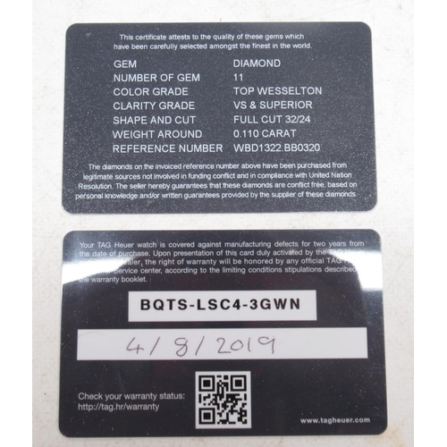 1264 - Tag Heuer 300m Aquaracer, Ladies stainless steel and gold plated quartz wristwatch with date on matc... 