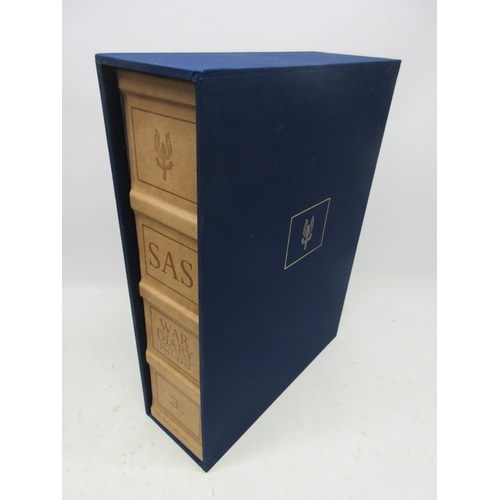 'SAS War Diary, 1941-1945', limited services edition (478/1000) published by Extraordinary Editions, signed by ex-SAS serviceman Gerry Hill MBE QGM BAR to front, in brown leather with blue buckram slip case

Shipping £38.00 plus vat (UK Only)