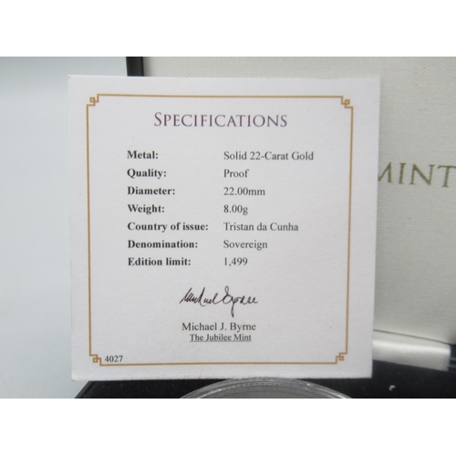 16 - Jubilee Mint - The St. George and the Dragon Solid Gold Proof Sovereign encapsulated in case with CO... 