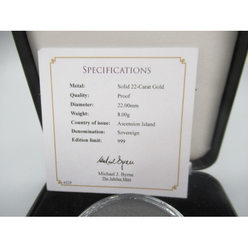 21 - Jubilee Mint - The St. George and the Dragon Gold Proof Sovereign encapsulated in case with COA

Shi... 
