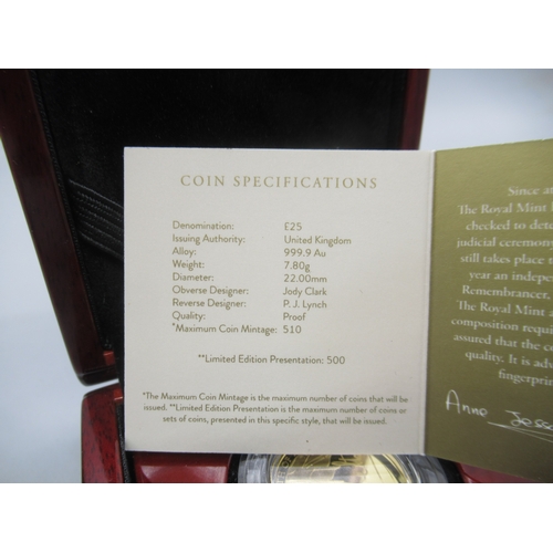 34 - The Royal Mint - The Queens Reign The Commonwealth 2022 UK 1/4oz Gold Proof Coin encapsulated in cas... 
