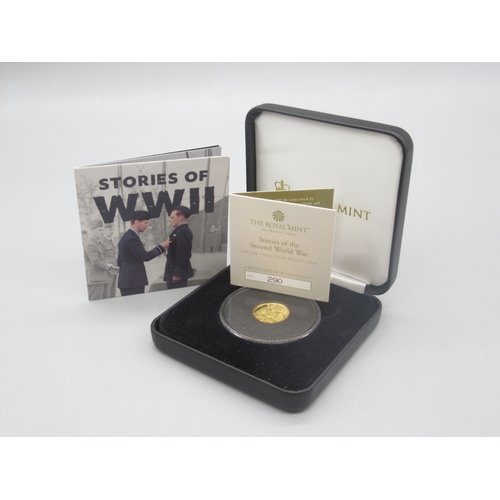 61 - The Royal Mint - Stories of the Second World War 2025 UK 1/10oz Gold Proof Coin encapsulated in case... 