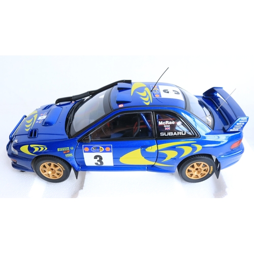 Autoart 1/18 scale highly detailed Subaru Impreza WRC #3 Colin McRae ...