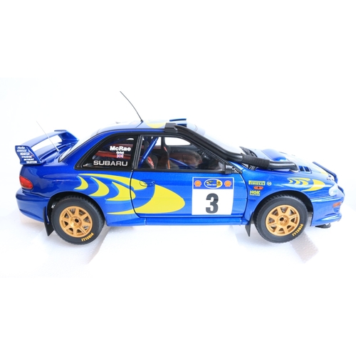 Autoart 1/18 scale highly detailed Subaru Impreza WRC #3 Colin McRae ...