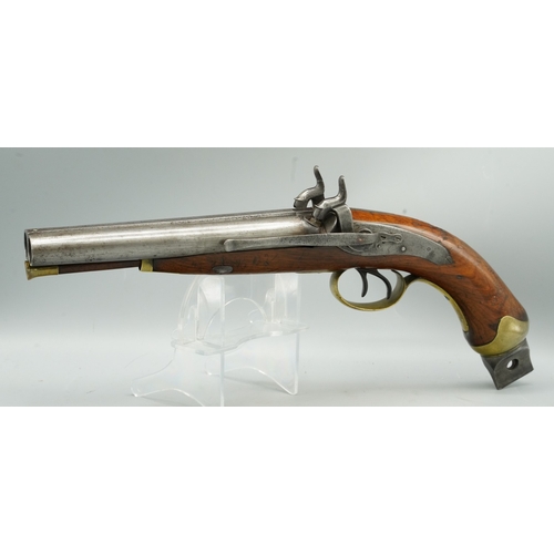 16 bore side by side percussion Howdah type pistol by Wilkinson of ...