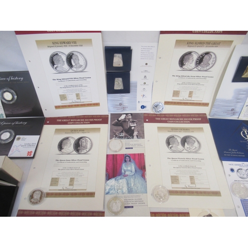 122 - Assorted collection of Silver Proof Coins to inc. 6 Silver Proof BUNC £20 coins, 2 Silver Proof 2012... 