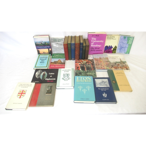 Collection of books covering Schools, Colleges and Universities to inc ...