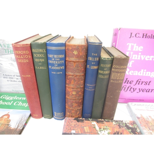 Collection of books covering Schools, Colleges and Universities to inc ...
