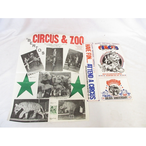 373 - Collection of Circus posters to inc. Stanley V Parkins, Bullen Bros, Bullens Circus, Ashtons Circus,... 