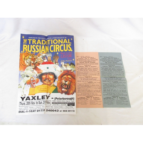 373 - Collection of Circus posters to inc. Stanley V Parkins, Bullen Bros, Bullens Circus, Ashtons Circus,... 