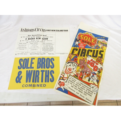 373 - Collection of Circus posters to inc. Stanley V Parkins, Bullen Bros, Bullens Circus, Ashtons Circus,... 