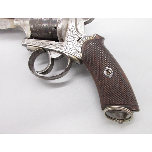 1 - Belgian six shot pinfire revolver with side folding 3.5