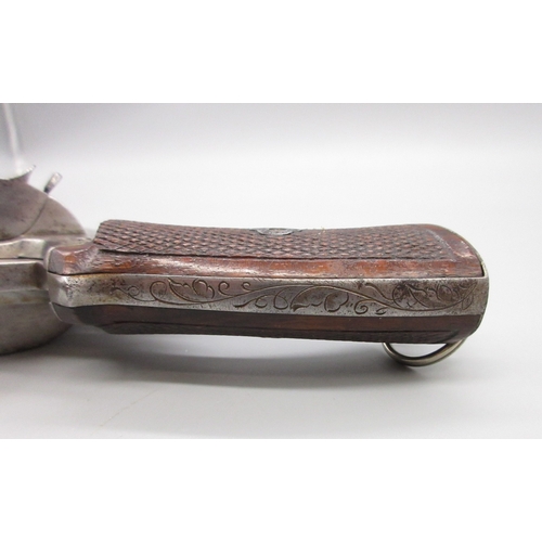 1 - Belgian six shot pinfire revolver with side folding 3.5