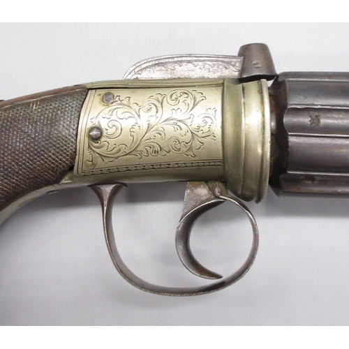 12 - Six shot 120 bore percussion pepperbox revolver by T.Conway Manchester, 3